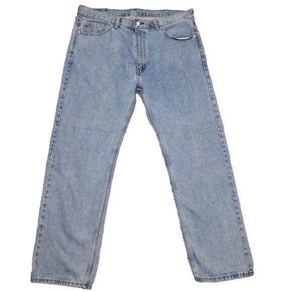 Levi's Strauss 505 Jeans Mens Sz 40x32 Straight Leg Denim Blue Regular Fit - Picture 1 of 16